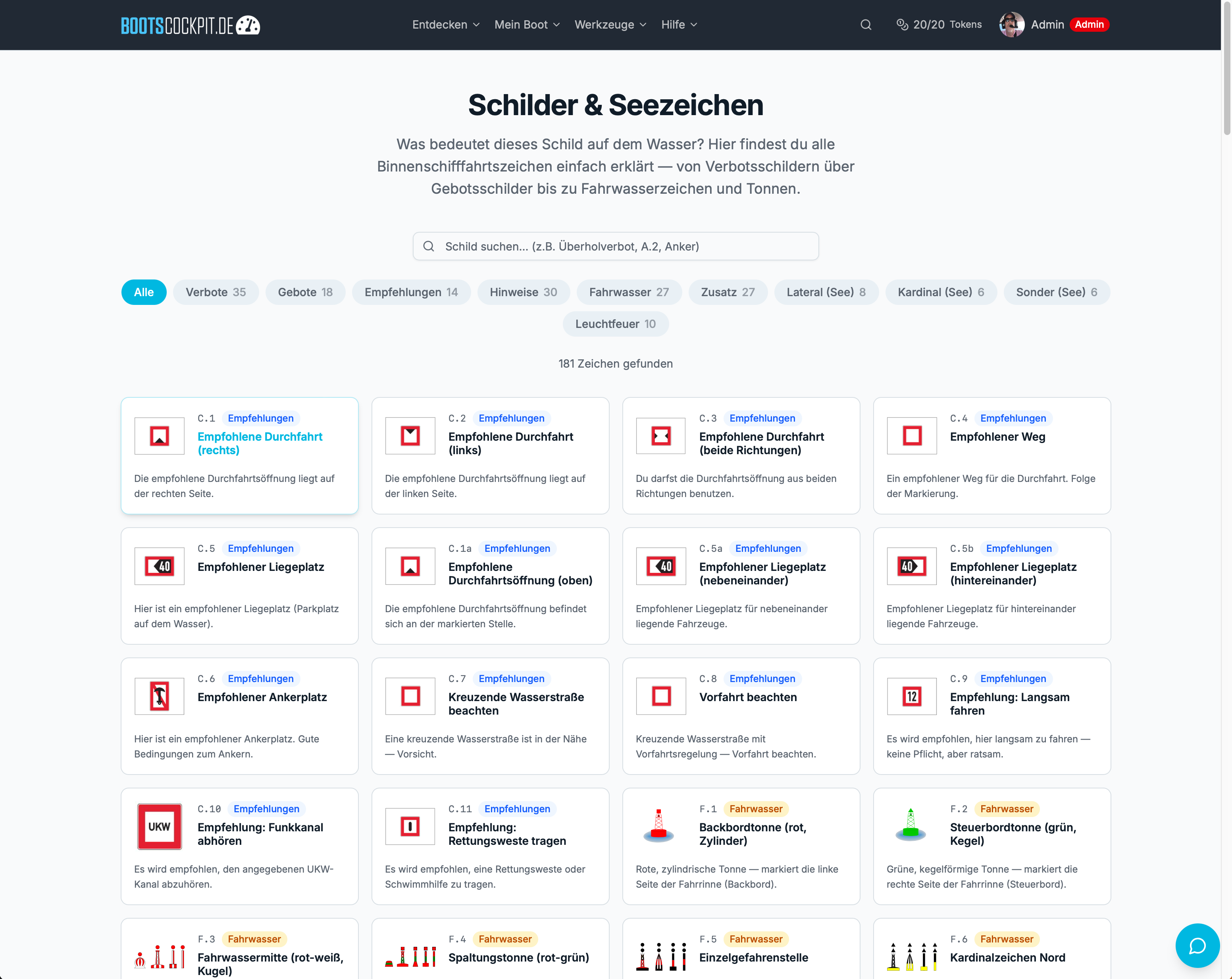 Bootscockpit Schilder & Seezeichen