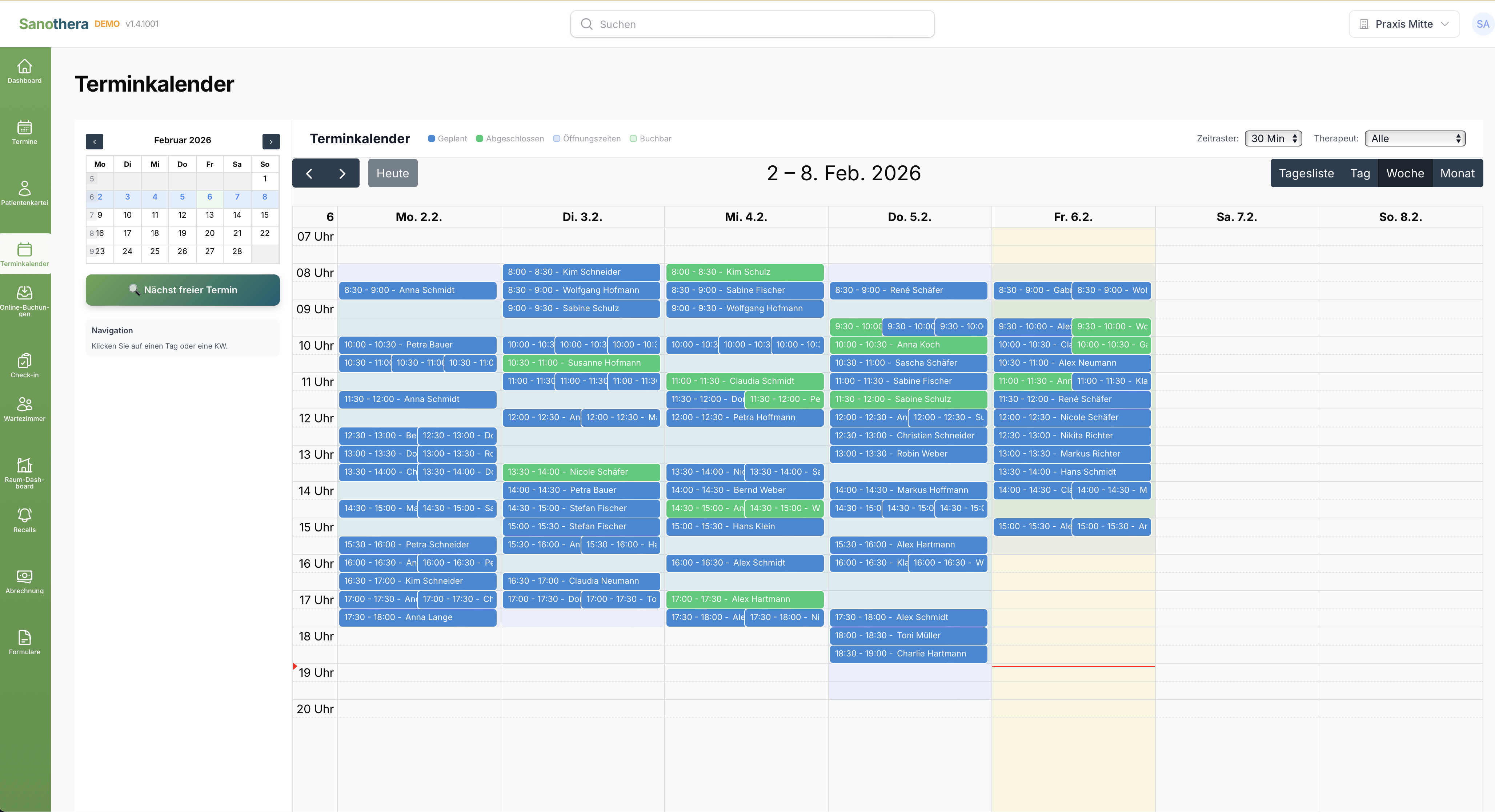 Sanothera Terminkalender