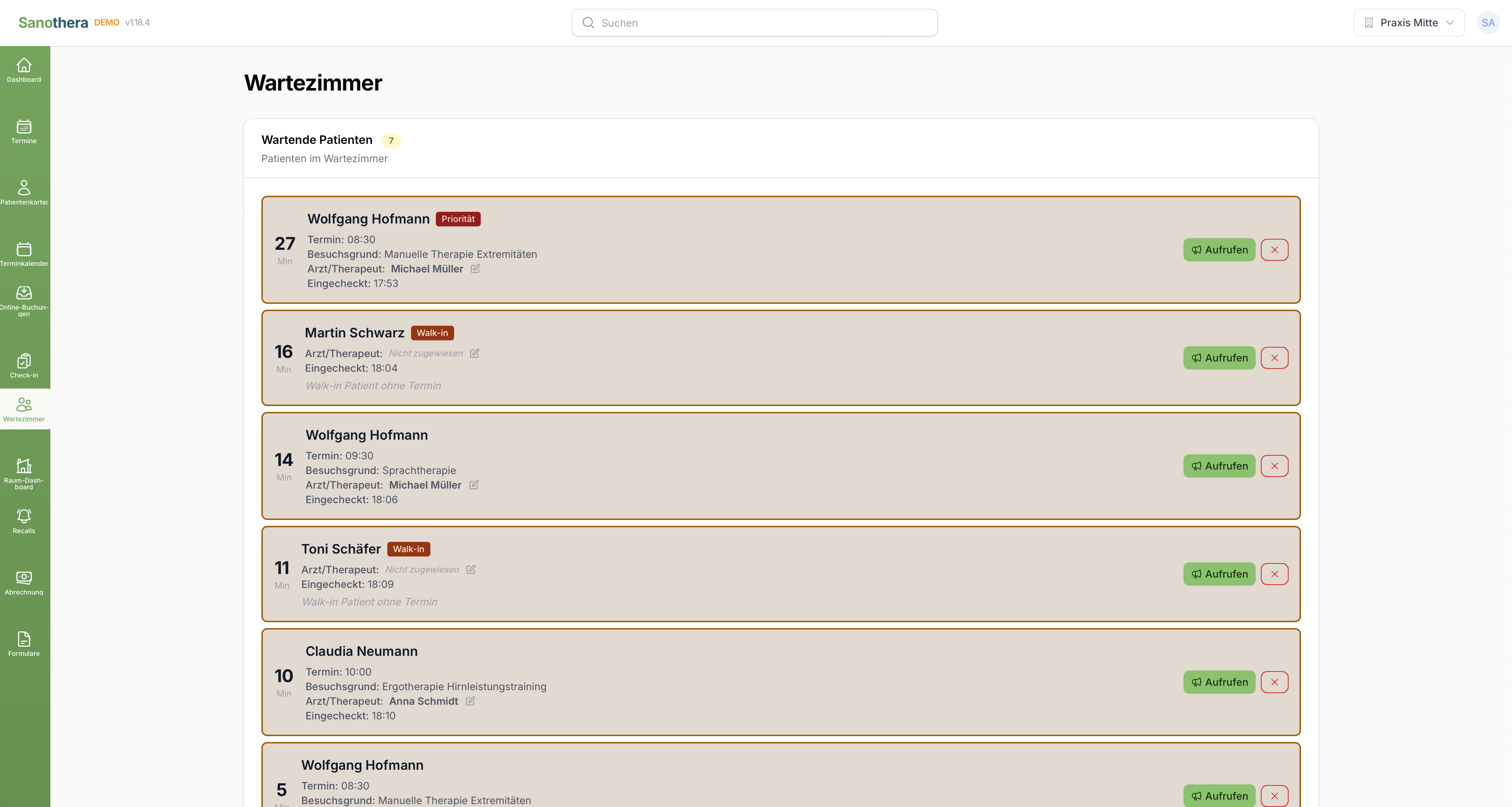 Sanothera Wartezimmer